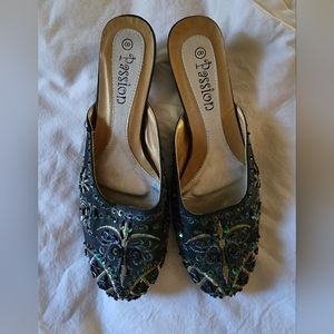 Women's PASSION bejeweled slipper dress shoe